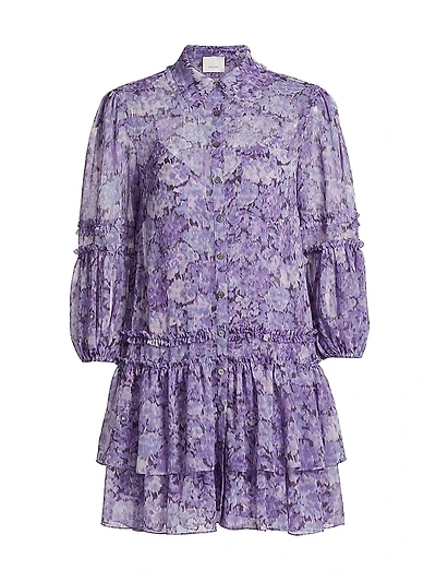 Marsea Floral Ruffled Chiffon Minidress