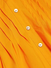 Monty Cotton-Blend Pintuck Midi-Shirtdress