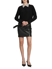 Crystal-Embellished Silk Shirt