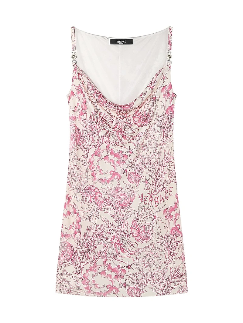 Underwater Barocco Cowl Minidress