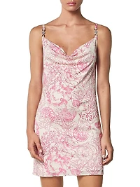 Underwater Barocco Cowl Minidress