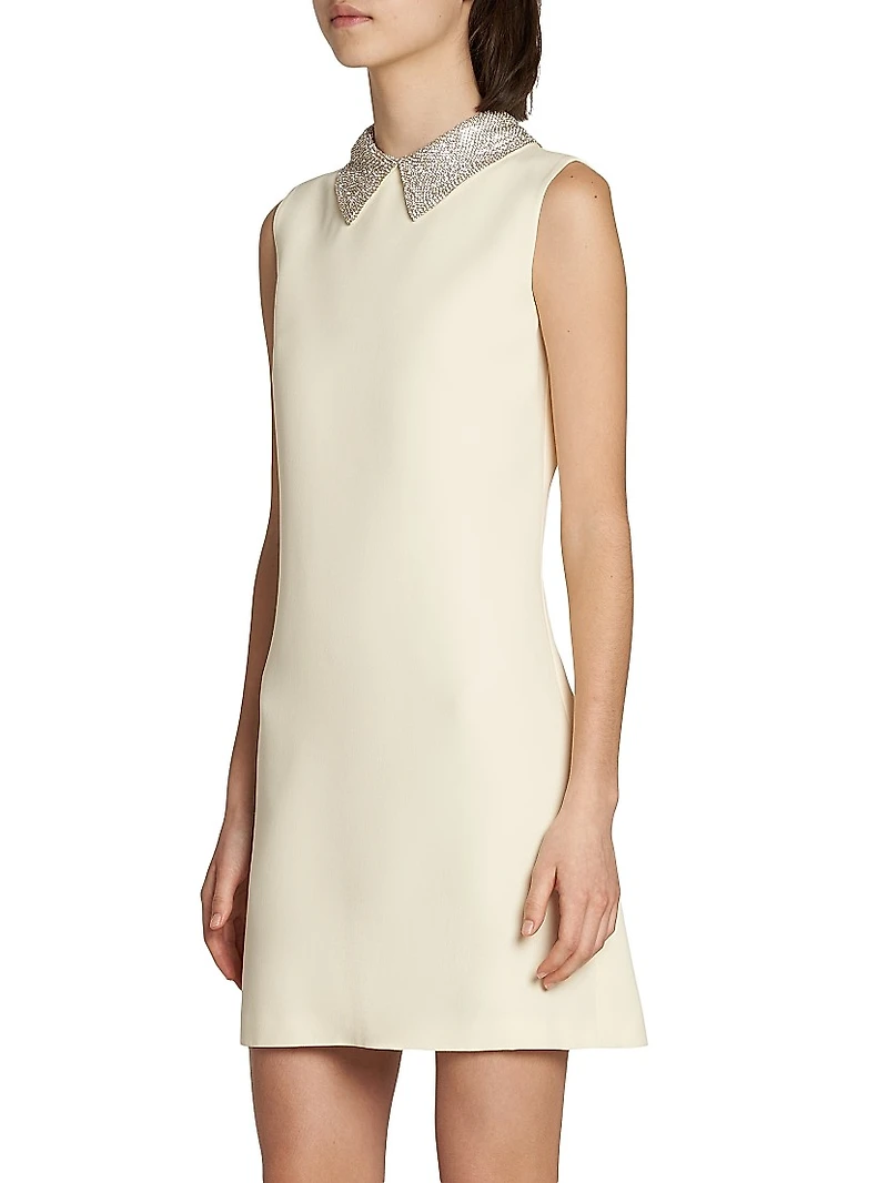 Enver Embellished Satin Minidress