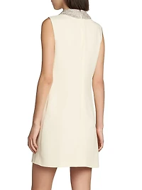 Enver Embellished Satin Minidress