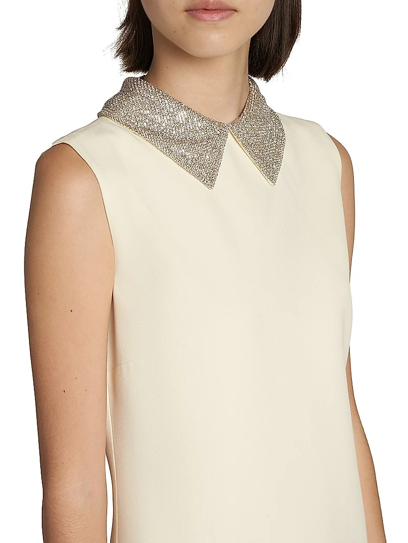 Enver Embellished Satin Minidress