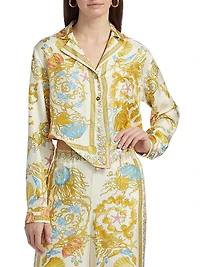 Underwater Barocco Silk Twill Shirt