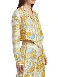 Underwater Barocco Silk Twill Shirt