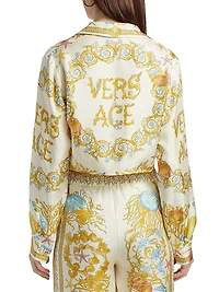 Underwater Barocco Silk Twill Shirt