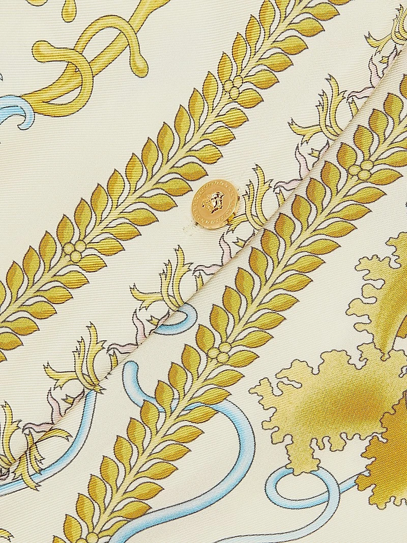 Underwater Barocco Silk Twill Shirt