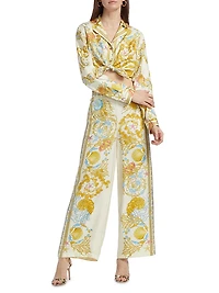 Underwater Barocco Silk Twill Shirt