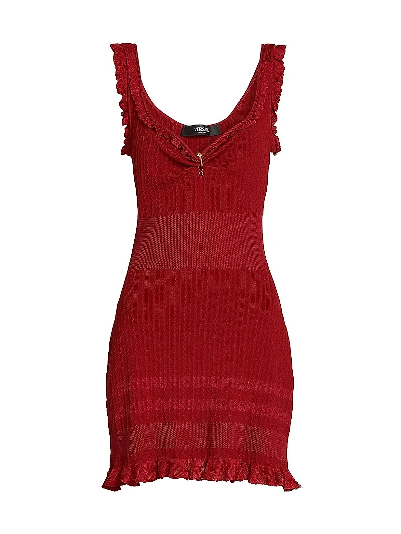 Cable-Knit Wool-Blend Minidress