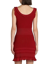 Cable-Knit Wool-Blend Minidress