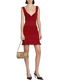 Cable-Knit Wool-Blend Minidress