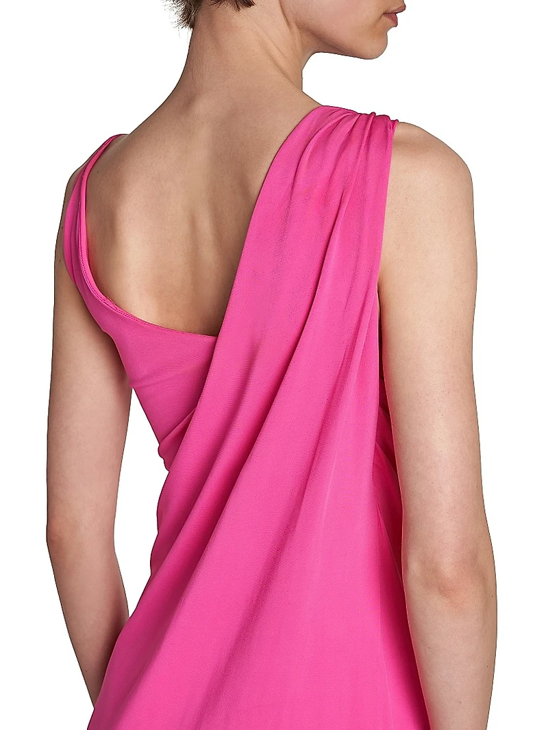 Stretch-Crepe Sleeveless Minidress