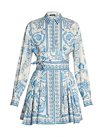 Baroque Cotton Minidress