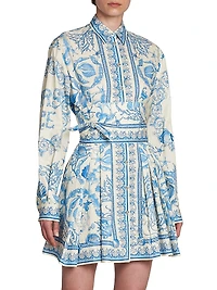 Baroque Cotton Minidress
