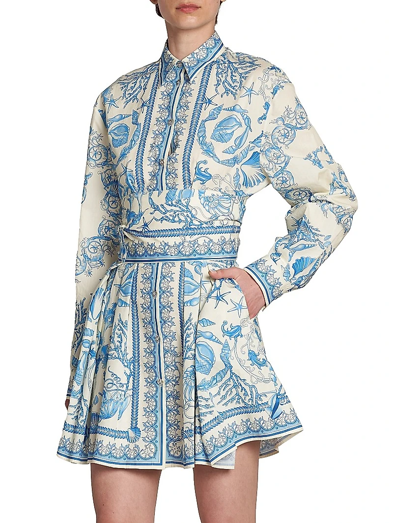 Baroque Cotton Minidress