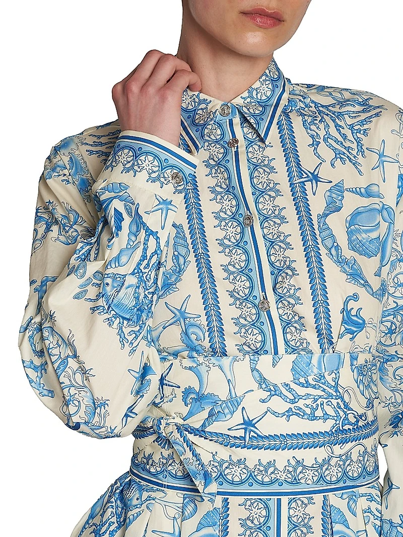 Baroque Cotton Minidress