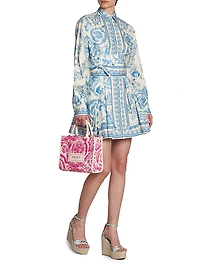 Baroque Cotton Minidress