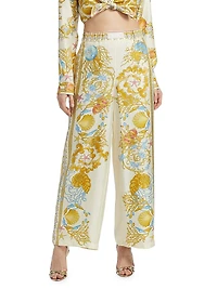 Underwater Barocco Silk Twill Pants