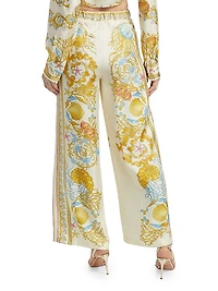 Underwater Barocco Silk Twill Pants