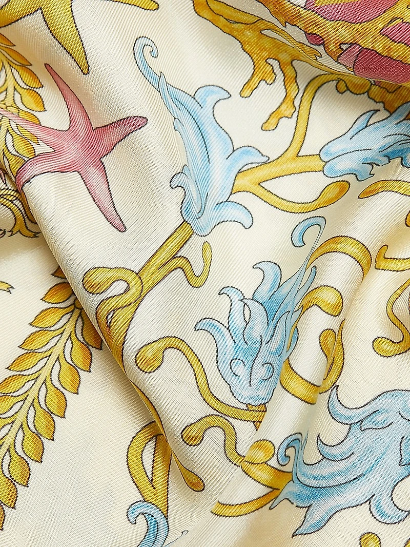 Underwater Barocco Silk Twill Pants