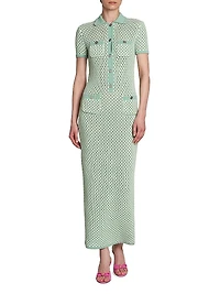 Crochet Compact Cotton-Nylon Maxi Dress