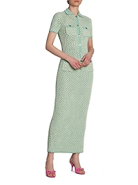 Crochet Compact Cotton-Nylon Maxi Dress
