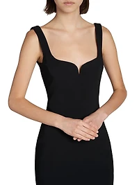 Stretch Cady Cocktail Dress