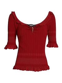 Micro Cable-Knit Wool-Blend Sweater