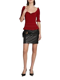 Micro Cable-Knit Wool-Blend Sweater