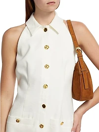 Roxanne Linen-Blend Halter Minidress