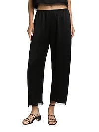 Barb Lace-Trim Cropped Pants