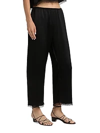 Barb Lace-Trim Cropped Pants