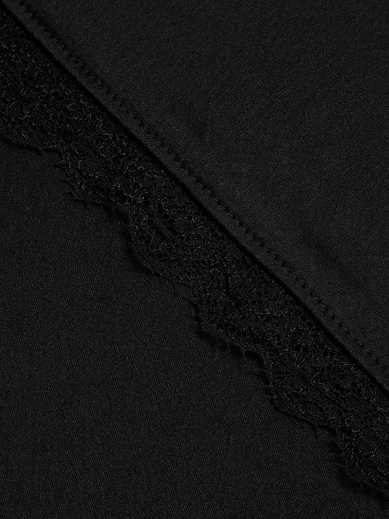 Barb Lace-Trim Cropped Pants