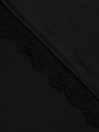 Barb Lace-Trim Cropped Pants