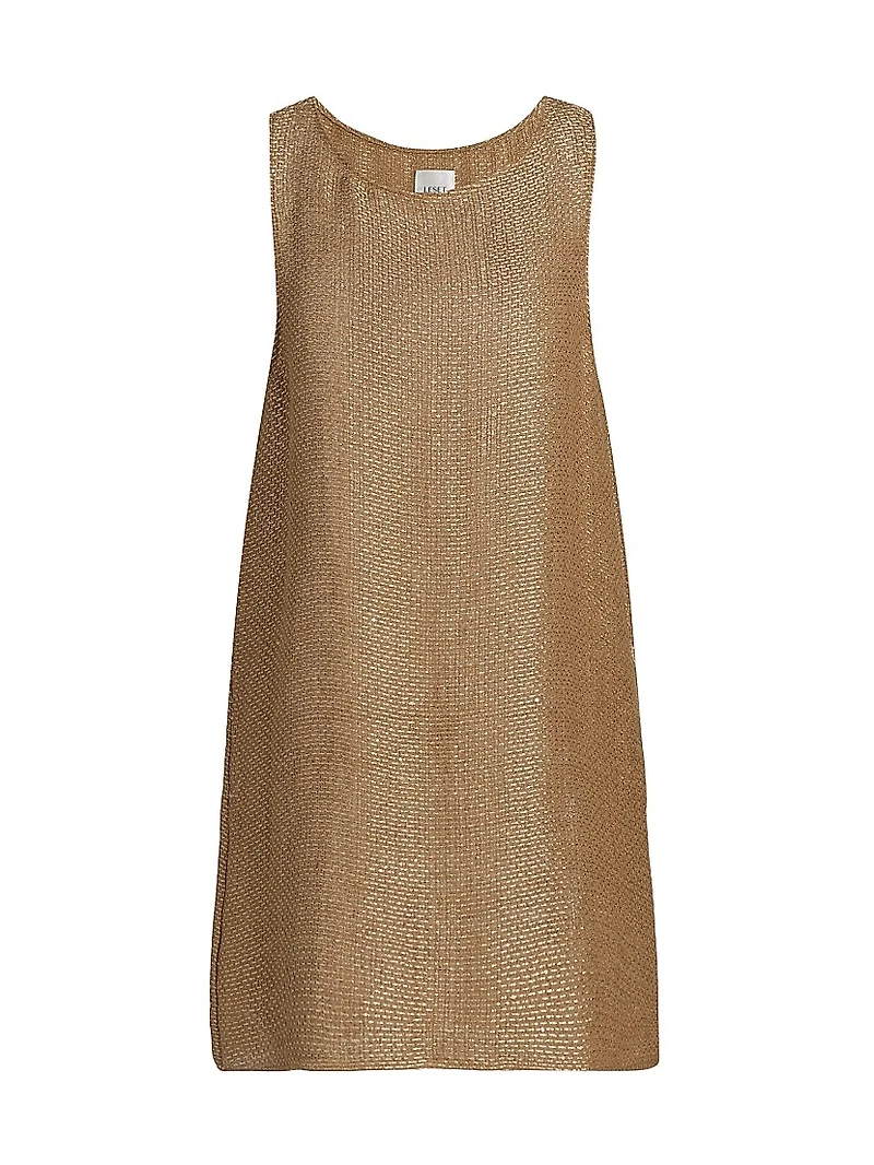 Stella Sleeveless Linen-Blend Minidress