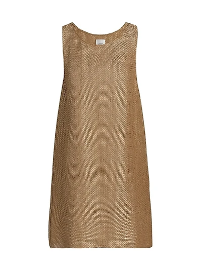Stella Sleeveless Linen-Blend Minidress