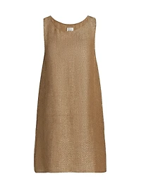 Stella Sleeveless Linen-Blend Minidress