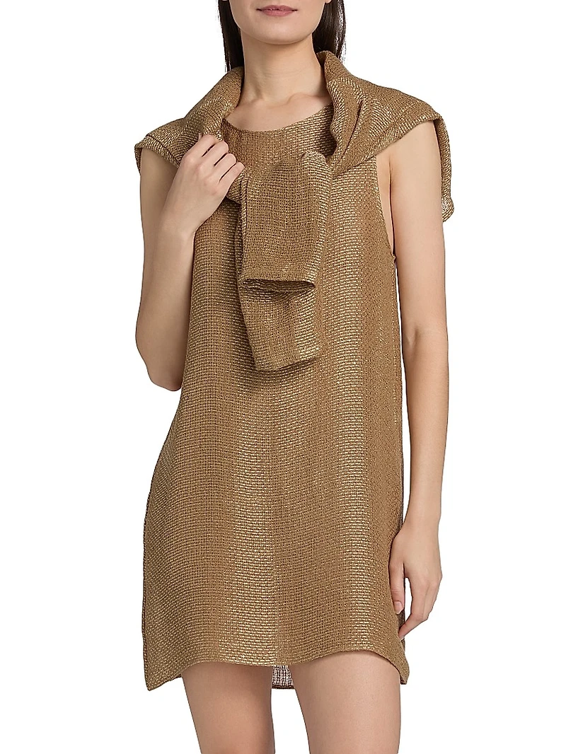 Stella Sleeveless Linen-Blend Minidress