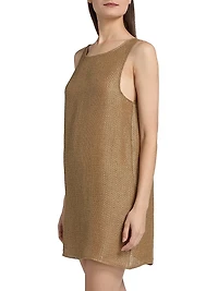 Stella Sleeveless Linen-Blend Minidress