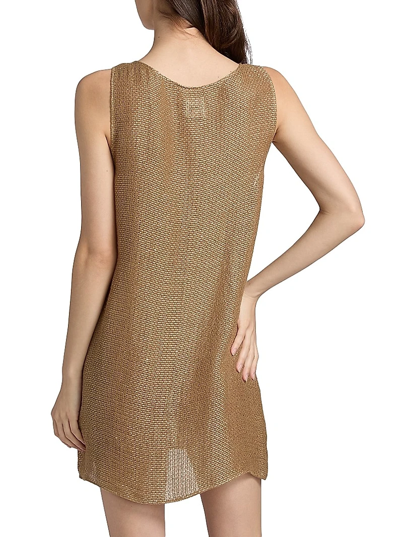 Stella Sleeveless Linen-Blend Minidress