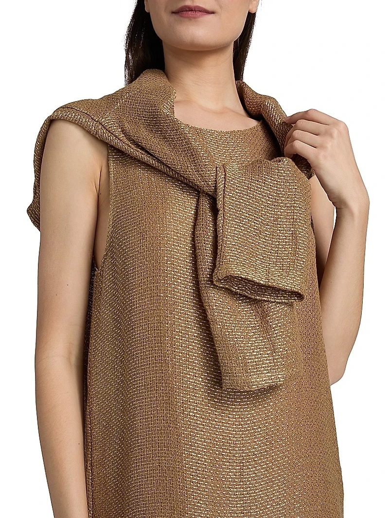 Stella Sleeveless Linen-Blend Minidress