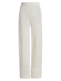 Lucy Open-Knit Cotton Pants