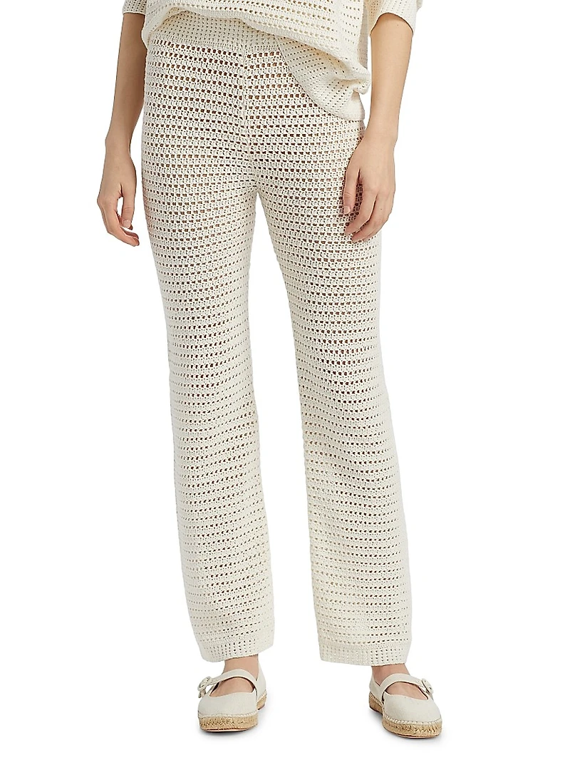 Lucy Open-Knit Cotton Pants