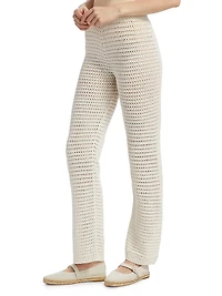 Lucy Open-Knit Cotton Pants