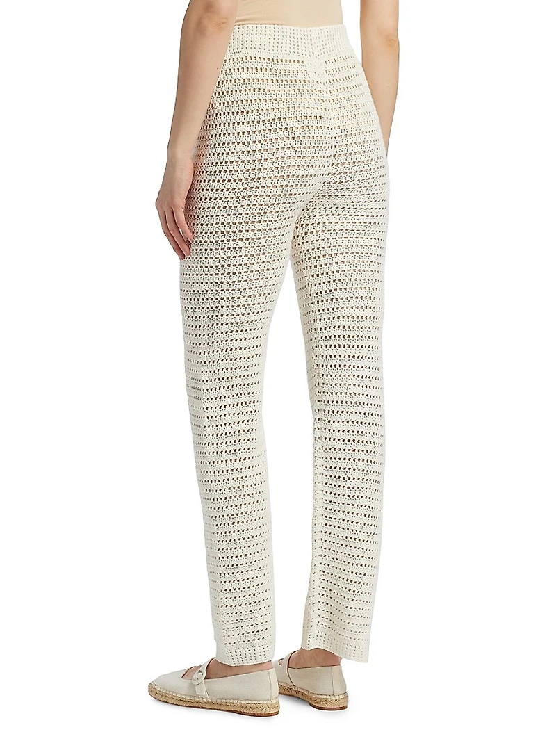Lucy Open-Knit Cotton Pants