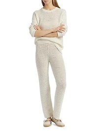 Lucy Open-Knit Cotton Pants