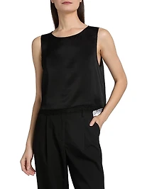 Barb Lace Trim Crop Tank