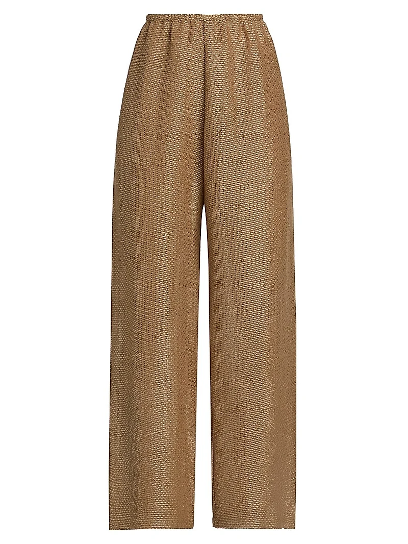 Stella Wide-Leg Linen-Blend Pants