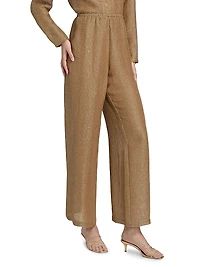 Stella Wide-Leg Linen-Blend Pants
